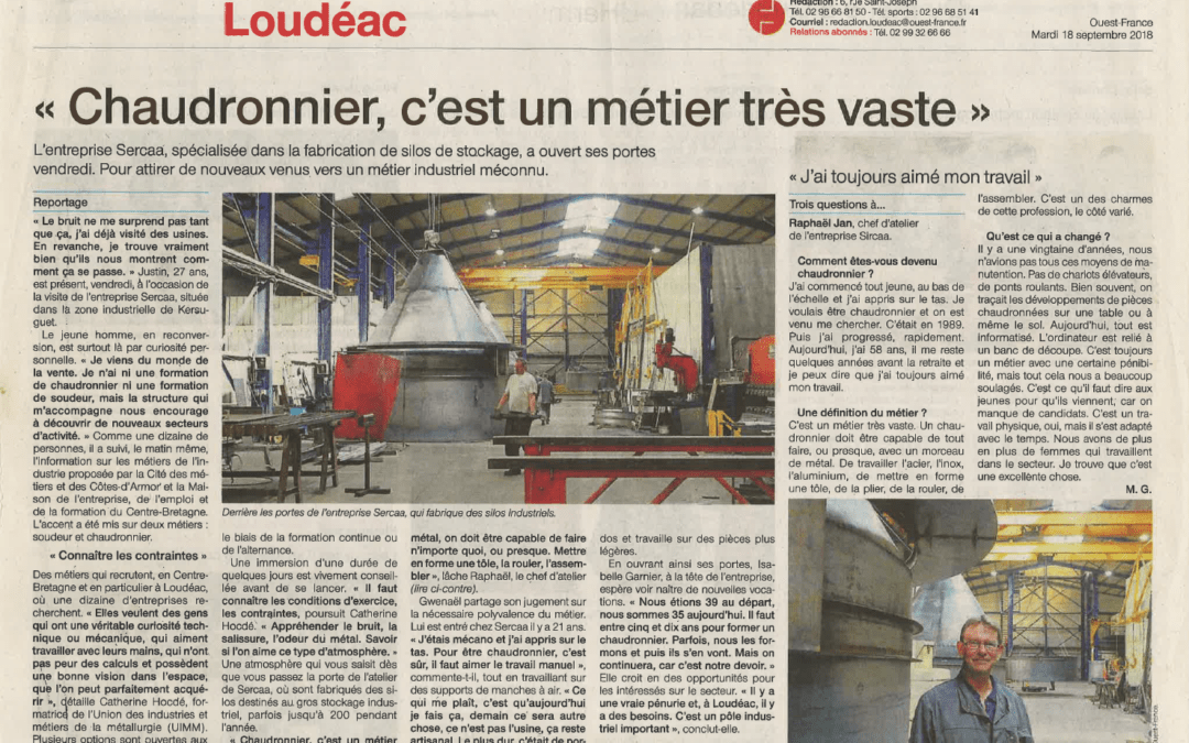 Article du OUEST FRANCE le 18/09/18